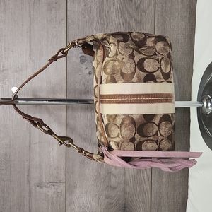 Coach Signature Canvas Leather Demi Handbag